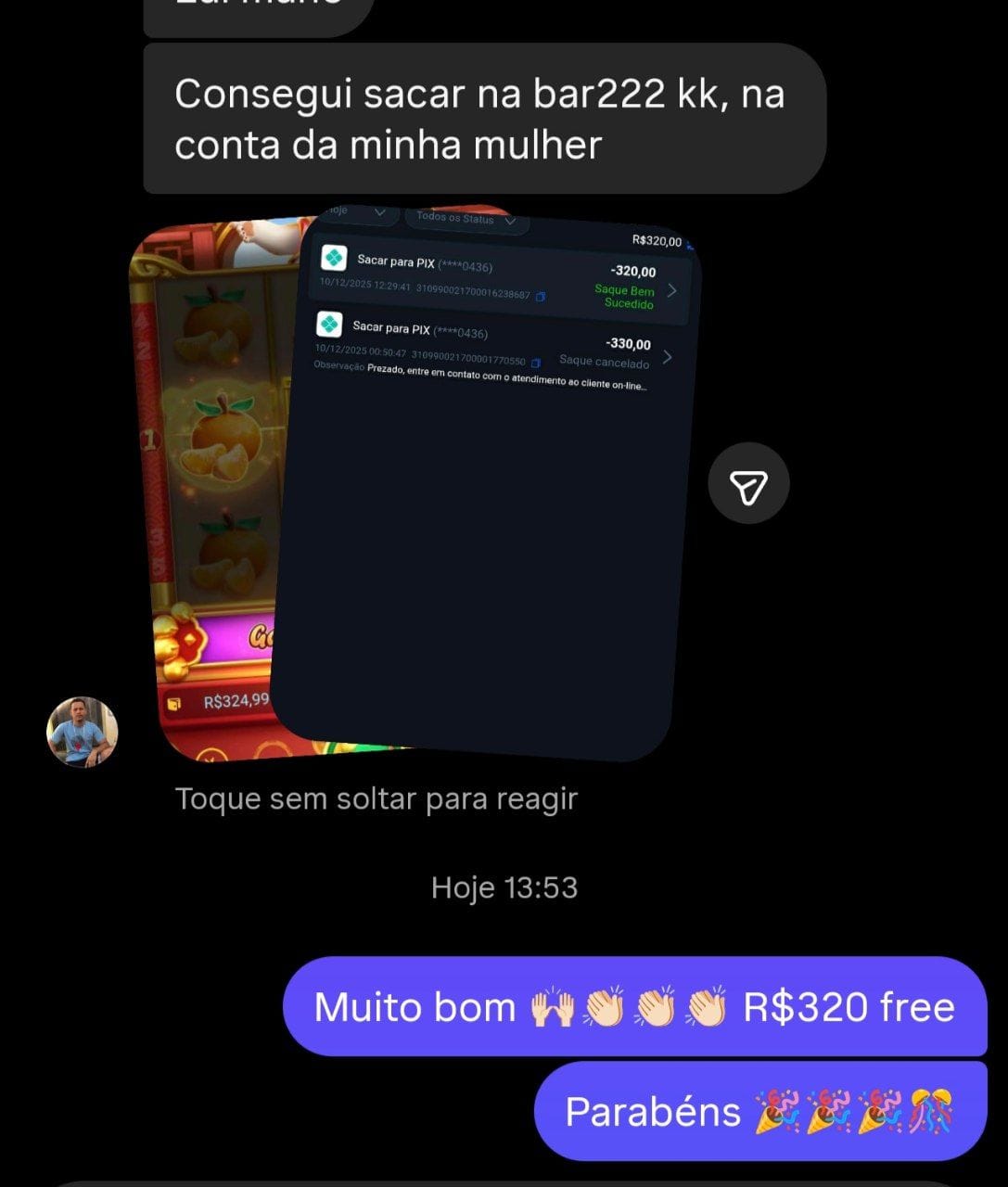 Comprovante de Saque 3